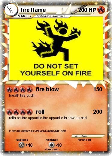 pokemon fire flame   fire blow  pokemon card