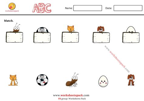 matching pictures worksheets  preschoolers  printable