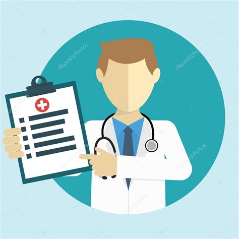 doctor showing diagnoses — stock vector © royalty 68597791