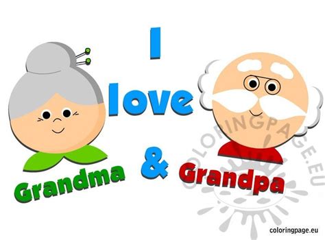 love grandma grandpa coloring page