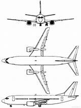 737 Boeing 300 B737 Blueprints Airplane Sketch Blueprint Drawing Airlines Views Template 777 Plane Aircraft 1984 Aliner Idop Cutaway Airplanes sketch template