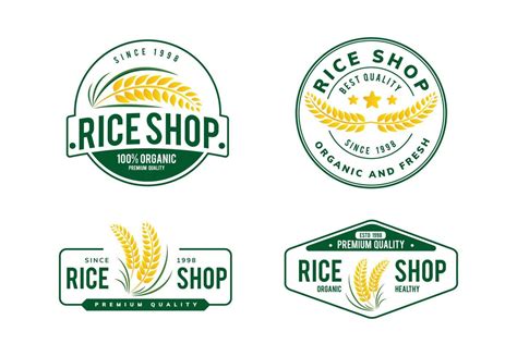 rice logo design  vector art  vecteezy