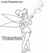 Coloring Tinkerbell Fairy Pixie Disneyland Ears Campanita Suspirando Sininho sketch template