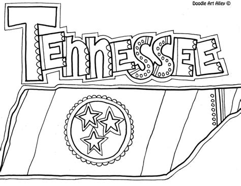 coloring pages  tennessee flag