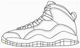 Jordan Coloring Pages Shoes Shoe Drawing Air Nike Jordans Lebron Michael James Westbrook Russell Print Retro Color Sheets Blank Logo sketch template