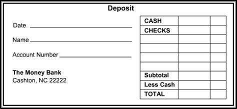 Standard Bank Deposit Slip Template Resume Examples