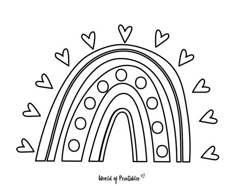 rainbow coloring pages printable   printable templates