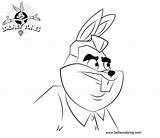 Coloring Pages Walter Looney Tunes Bunny Kids Printable sketch template