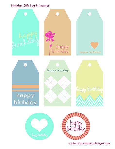 ditching  birthday card printables confetti colored day designs