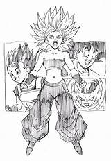 Caulifla Dibujo Goku Visitar sketch template
