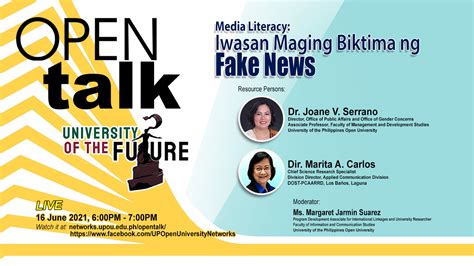 open talk episode  media literacy iwasan maging biktima ng fake news university