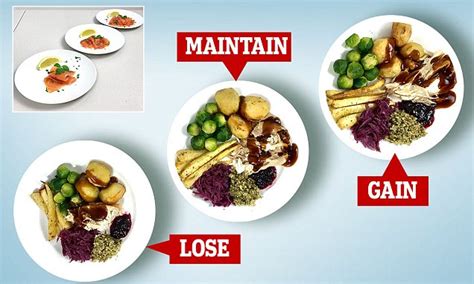 christmas dinner portion sizes  lose  gain weight daily mail
