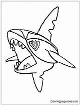 Pages Sharpedo Coloring Color sketch template