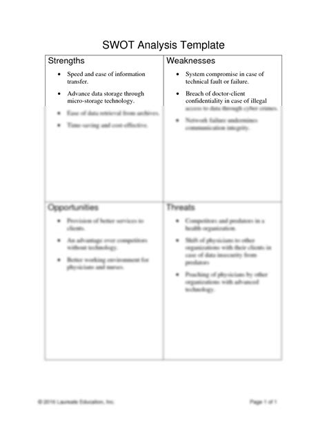 solution  swot analysis table studypool