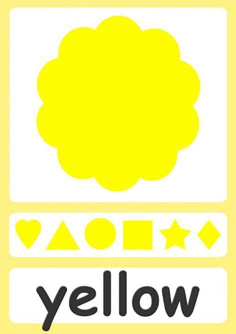 color flashcards yellow color flashcards printable flash cards