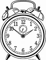 Clock Coloring Alarm Old Pages Wecoloringpage sketch template