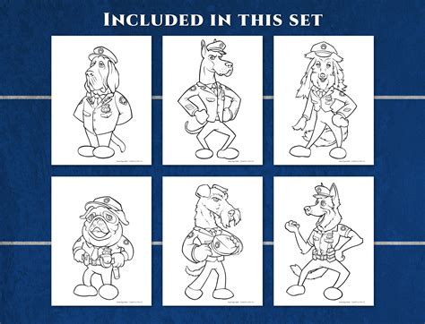 police dogs cartoon coloring pages etsy australia