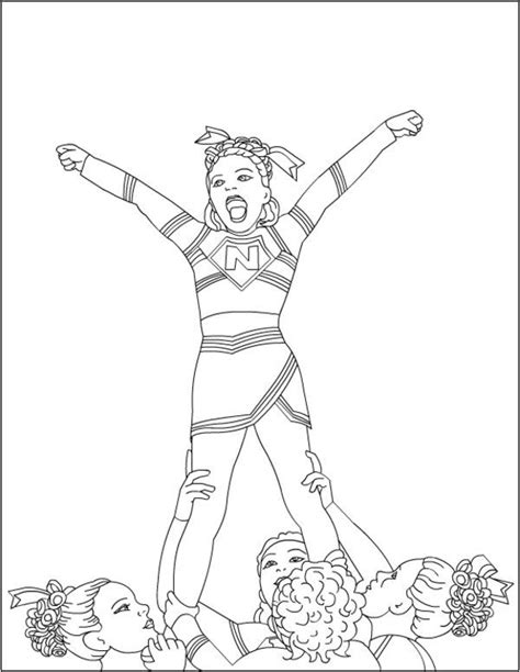 cheerleading coloring pages images  pinterest coloring