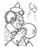 Clowns Coloring Library Clipart Book sketch template