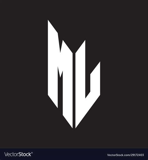 ml logo monogram  emblem style isolated  vector image