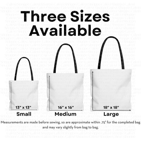 aop tote bag size chart tote bag size guide size chart  etsy