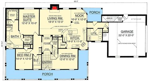 plan    wide  corner lot   plan house plans country style house plans
