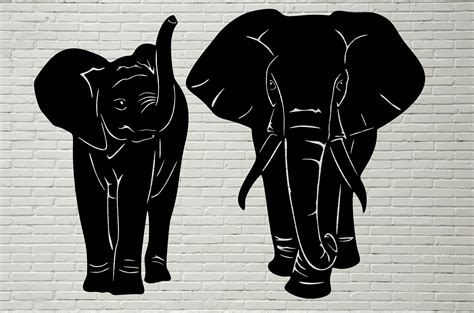 elefant silhouette svg safari tier svg afrika wild leben etsyde