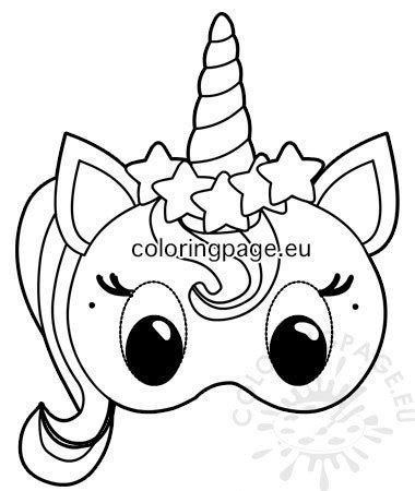 unicorn mask printable template
