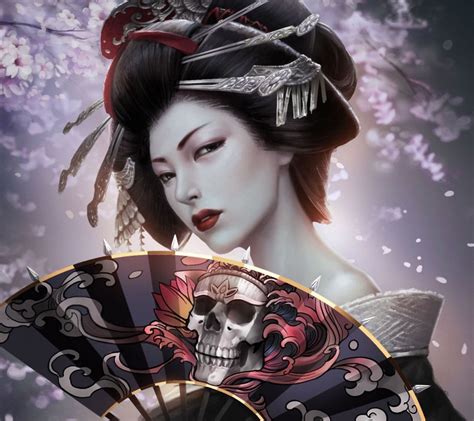 japanese geisha art wallpapers top free japanese geisha