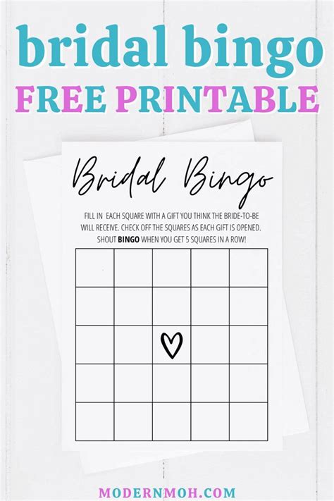 bridal shower bingo  printable bridal shower bingo bridal shower
