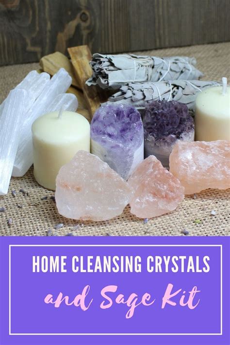 home cleansing crystals  sage kit ad crystals etsy etsyfinds