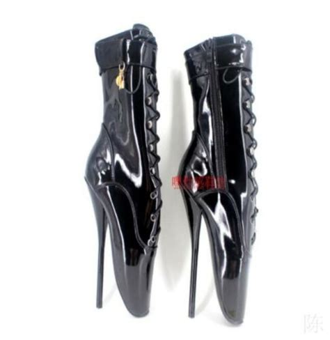 18cm super high heel ballet boots locks night field steel sexy dance 43