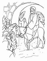 Coloring Palm Sunday Pages Popular sketch template