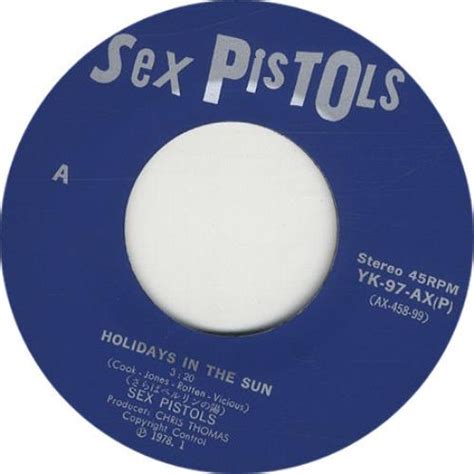 Sex Pistols Holidays In The Sun Japanese 7 Vinyl Single