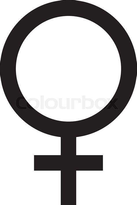darstellung der weiblichen symbol zeichen fuer frauen stock vektor
