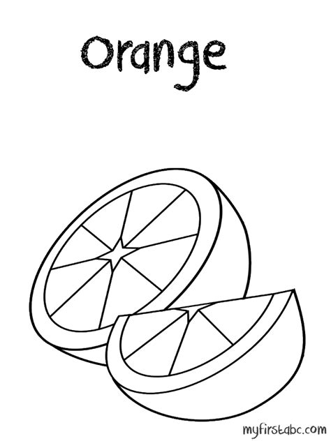 orange coloring sheet coloring home