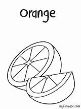 Preschool Naranjas Naranja Printables Onlinecoloringpages Fruits Getdrawings Cliparts Onlycoloringpages sketch template