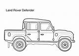 Rover Coloring Pages Land Defender Kids Car Designlooter sketch template