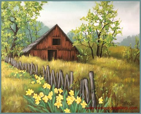 spring paintings  acrylic inese poga art  paintings