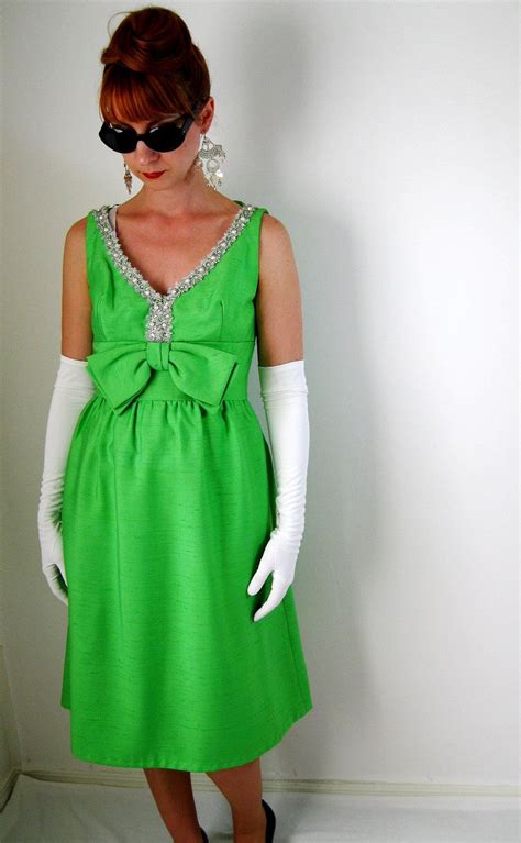 1960s Dress Bright Green Cocktail Party Mad Men Autumn Etsy Fashion