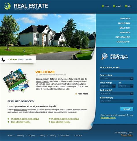 real estate website templates desalas template