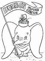 Coloring Dumbo Pages Circus Printable Print Flying sketch template