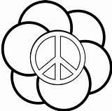 Peace Sign Clipart Clip Symbol Coloring Flower Cliparts Clipartbest Pages Library Line Symbols Tattoo Favorites Add sketch template