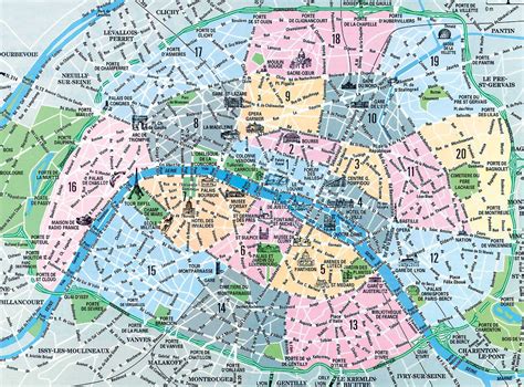 paris arrondissement map