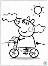 Peppa Pig Coloring Pages Printable Colouring Dinokids Drawing Print Online Sunny Para Top Colorear Bike Pepa Kids Colour Riding Bicicleta sketch template