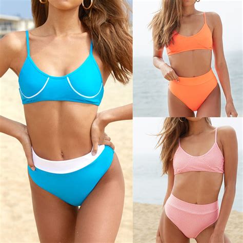 Sexy Traje Bikinis Set Women Solid Color Bandage Bikini Set Brazilian