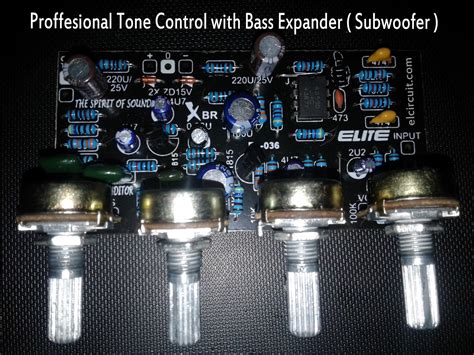 professional tone control mono bass expander  subwoofer electronic circuit