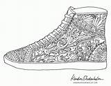 Coloring Pages Shoe Shoes Colouring Jordan Adults Doodles Birds Adult Kendra Print Sheets Doodle Template Printable Kids Sheet Book Books sketch template