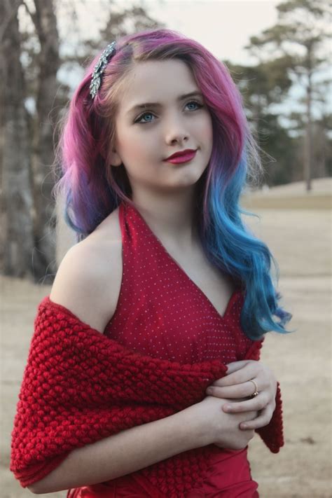 my stunning 11 year old colorful hair tween girl 1940 s inspired