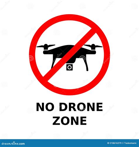 drone zone sign flying drones prohibition symbol  text  fly zone stock vector